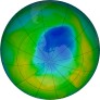 Antarctic ozone map for 2025-11-24